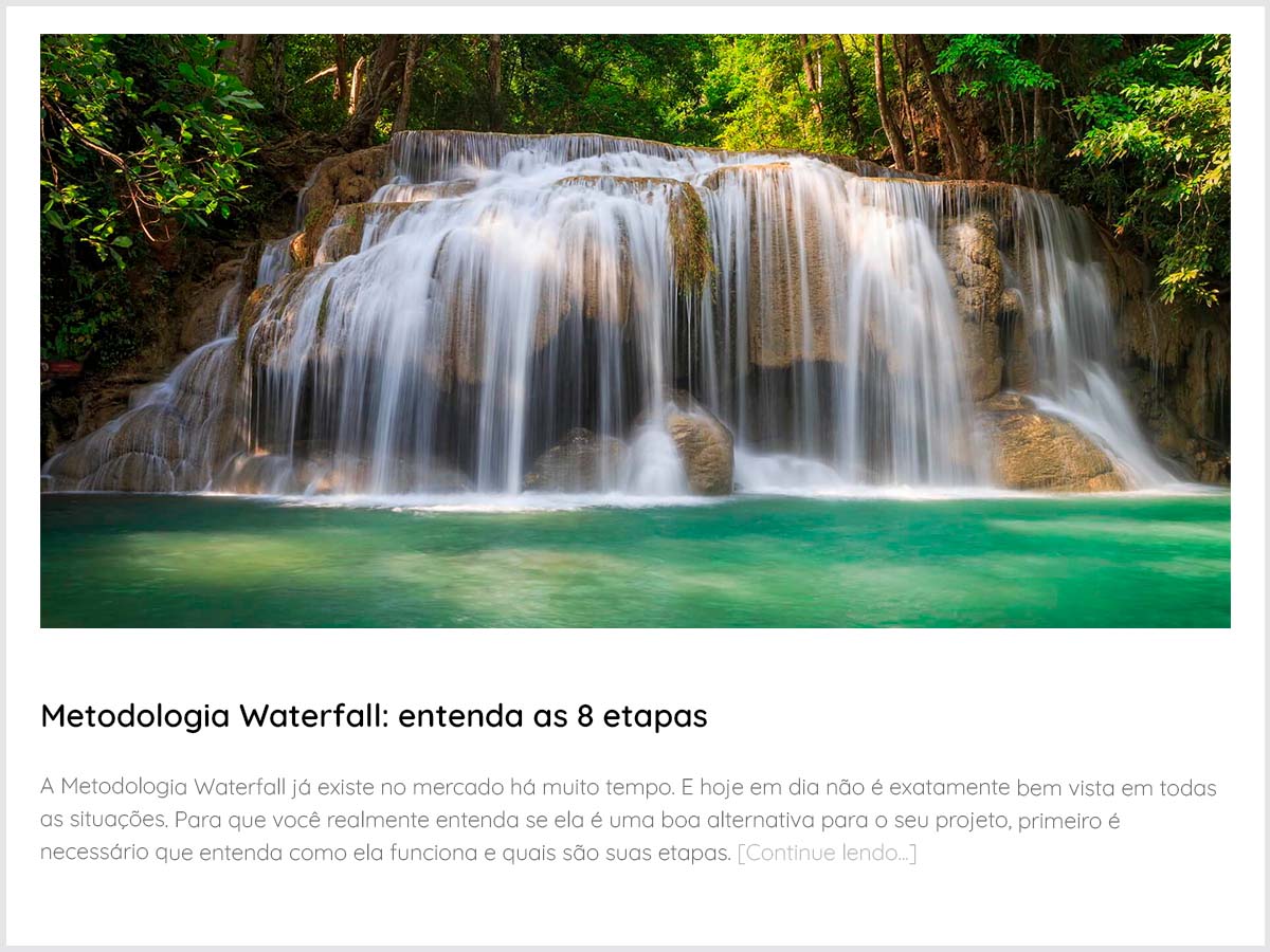 Imagem que referencia a publicação do blog da Gateware 8 Etapas da Metodologia Waterfall