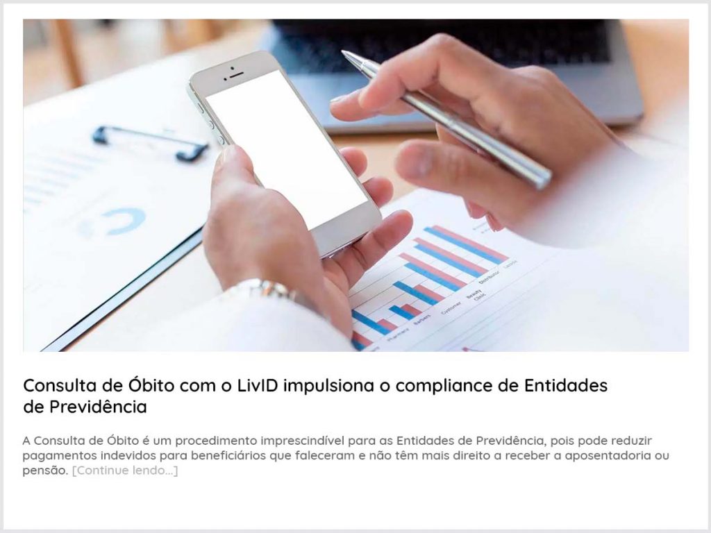 Imagem de referência para uma publicação sobre como a Consulta de Óbito do LivID impulsiona o Compliance de organizações.