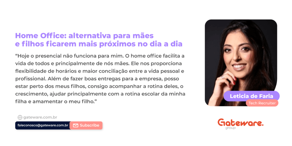 Home Office é alternativa para mães e filhos ficarem mais próximos no dia a dia