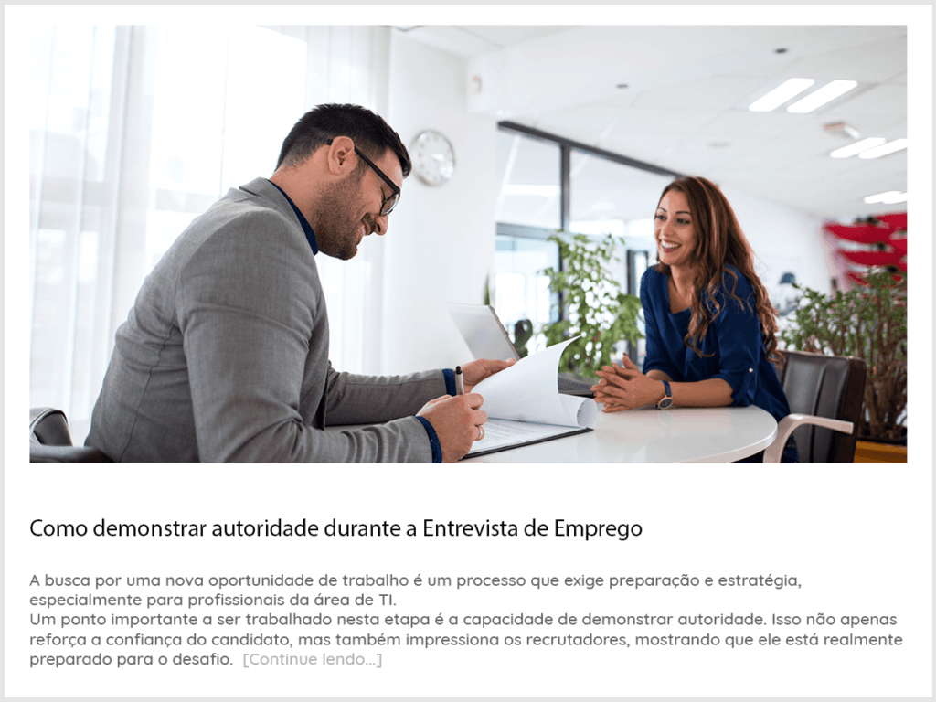 Como demonstrar autoridade na entrevista de emprego