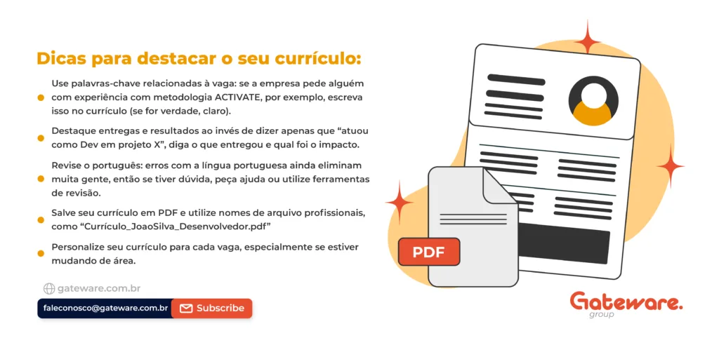 Dicas para destacar o seu currículo