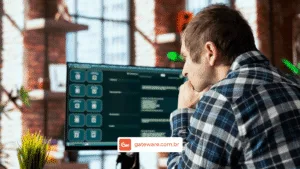 Profissionais de TI coordenando a transição de sistema em projeto SAP S/4HANA