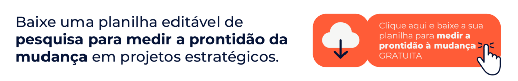 Baixe uma planilha editável da Gateware para utilizar em pesquisas para medir a prontidão da mudança em projetos estratégicos