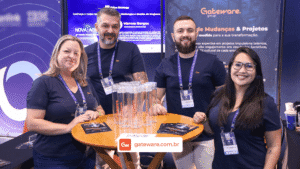 Time comercial da Gateware participam do Innovation Meeting sobre inovação e inteligência artificial, representando o Innovation Meeting Brasil 2026.